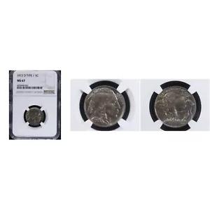 1913-D 5C タイプ 1 MS67 NGC-バッファロー ニッケル--
