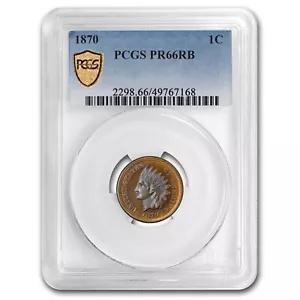 1870 インディアンヘッドセント PR-66 PCGS (レッド/ブラウン)