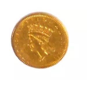 1857-S 1 ドル ANACS グレード AU55 #2957066、90% 金貨、DDR エラー - 広告を読む