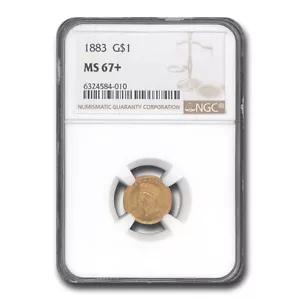 1883年 $1 インディアンヘッド ゴールド MS-67+ NGC