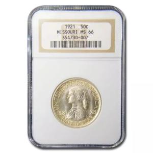 1921 ミズーリ記念ハーフダラー MS-66 NGC