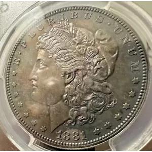1881 モーガン シルバー ダラー プルーフ PCGS PR-64 パープル バイオレット モンスター (984) ミント!!
