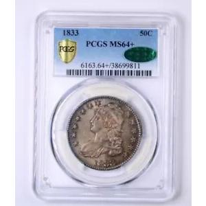 1833 キャップド バスト ハーフダラー PCGS MS64+ CAC