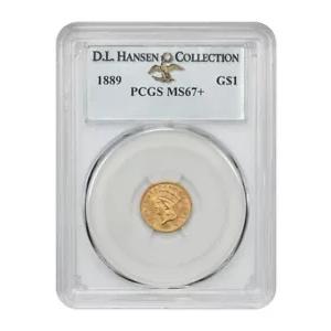 1889 G$1 PCGS MS67+ 例: D.L.ハンセン