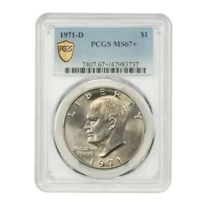 1971-D $1 PCGS MS67+ - アイク ドル