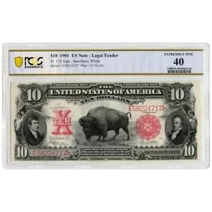 FR。 122 1901 $10 法定通貨 PCGS Choice Extremely Fine 40 - その他