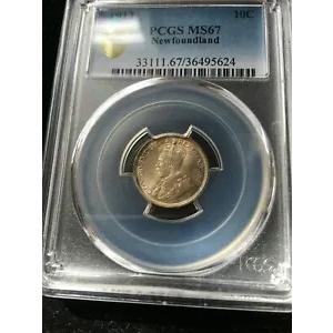1912 ニューファンドランド、?10 セント、PCGS グレード、**MS-67**見事な #5624