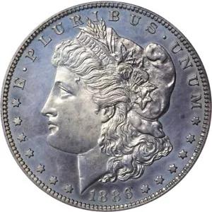 1886年 $1モルガンドル PCGS PR63 (OGH)