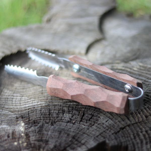 koto-outdoor ウォールナット トング 肉ばさみ キャンプ 焚き火 名栗加工 爆買