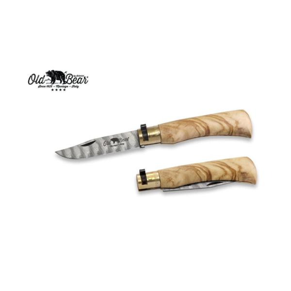 Old Bear DAMASTEEL M 9305/19_LU オールドベア フォールディングナイフ...