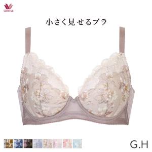 ワコール 小さく見せるブラ レーシィ ブラジャー 3/4カップ(G Hカップ)BRB453｜liberty-h