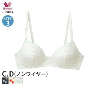 ワコール ジュニア ステップ3 ガールズ ブラジャー 3/4カップ ノンワイヤー(C Dカップ)CFX344｜インナーショップ リバティハウス