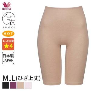 ワコール スゴ衣 ふんわり あったか ニットボトム ウエスト丈ふかめ ひざ上丈HLD482
