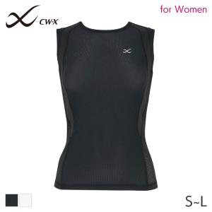 CW-X ワコール レディース スポーツトップ ジュウリュウ メッシュ ノースリーブ Uネック(S M L)JAY390【メール便15】