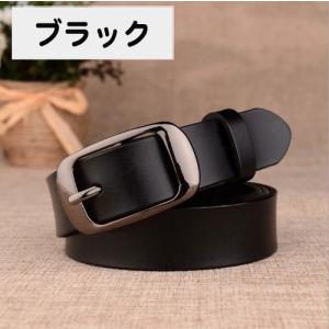 ブラック 黒 本革ベルト レザー シンプル ビジネス カジュアル バックル 黒色