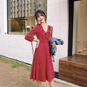 赤 ワンピース レトロ