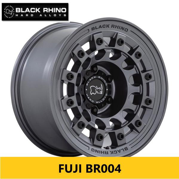 人気 USオフ系 マットガンメタル 新品4本 BLACK RHINO FUJI BR004 8.0J...