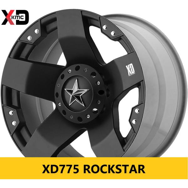 チューナーサイズ 新品4本 KMC XD775 ROCKSTAR 8.5J 20in IS10 13...