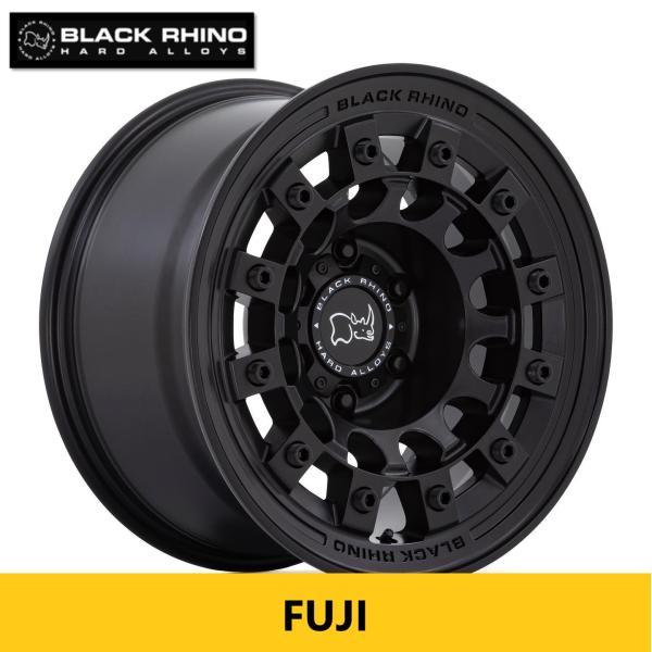 人気 USオフ系 マットブラック 新品4本 ブラックライノ BLACK RHINO FUJI BR0...