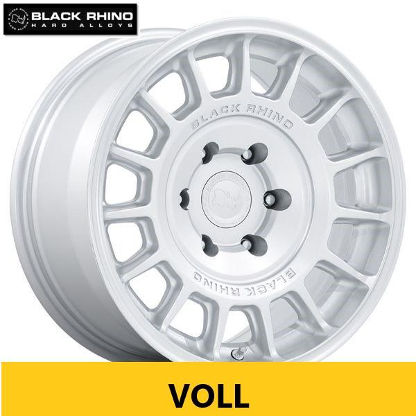 USオフ系 ハイパーシルバー BLACK RHINO VOLL 8.0J 17in IS38 114...