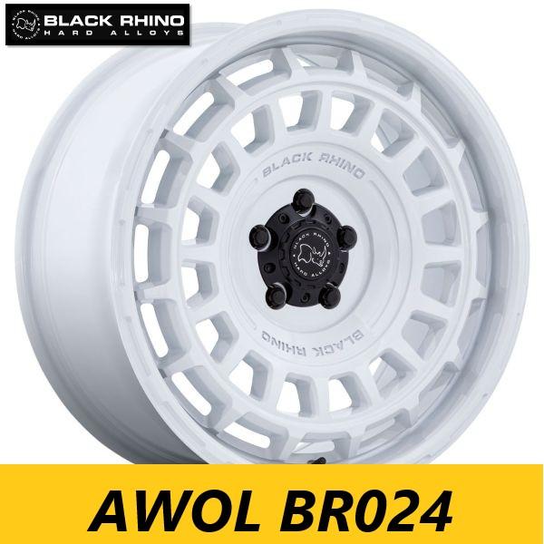 USオフ系 取付ナット付 グロスホワイト BLACK RHINO AWOL 8.5J 20in IS...