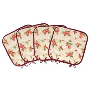 在庫処分特価 4枚組椅子カバークッション キル...の詳細画像2