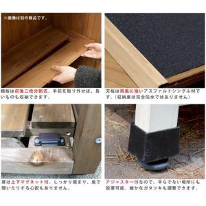 三角屋根スリム収納庫 木製物置小屋 屋外収納庫...の詳細画像2