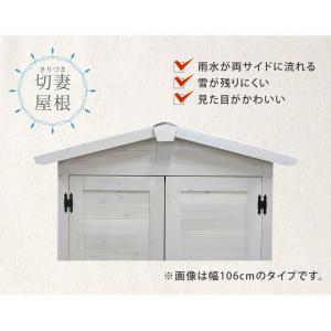三角屋根スリム収納庫 木製物置小屋 屋外収納庫...の詳細画像4