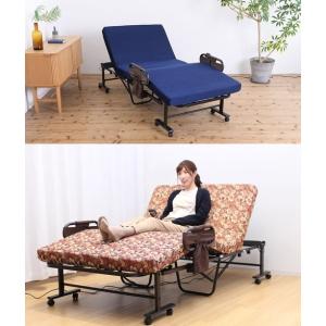 折りたたみ式 パイプベッド シングル ラクラクコンパクト収納式 ベッド