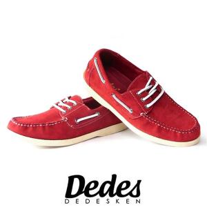 Dedes デデス 5003 RED カラーシューズ スリッポン ローファー / レッド｜libertyfield