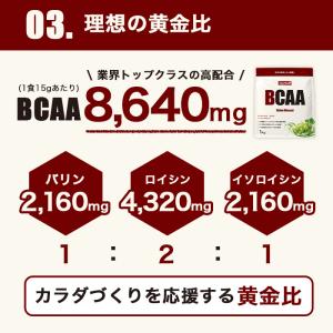 【全商品ポイント5倍】BCAA 1kg 選べる...の詳細画像5