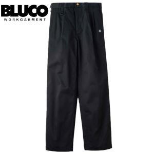 BLUCO ブルコ 2TAC WORK PANTS 2タック ワークパンツ 0064 BLACK ブラック｜libra-ssy