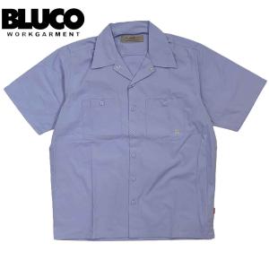 BLUCO ブルコ STANDARD WORK SHIRT S/S スタンダード ワークシャツ ショートスリーブ 半袖 0108 LIGHT BLUE ライトブルー｜libra-ssy
