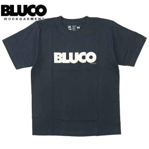 BLUCO ブルコ PRINT TEE -LOGO- プリントＴシャツ -ロゴ- 1201 SLATE BLUE スレートブルー｜libra-ssy