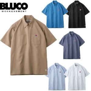 BLUCO ブルコ PULLOVER WORK SHIRT S/S プルオーバー ワークシャツ 半袖 143-21-001｜libra-ssy