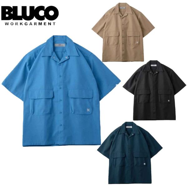 BLUCO ブルコ BIG POCKET WORK SHIRT S/S ビック ポケット ワークシャ...