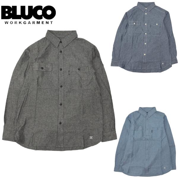 BLUCO ブルコ CHAMBRAY WORK SHIRT L/S シャンブレー ワークシャツ 長袖...