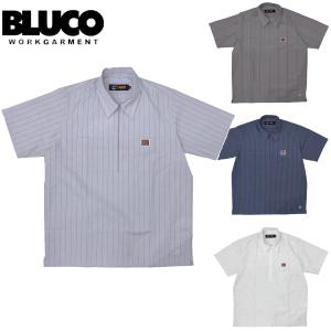 BLUCO ブルコ PULLOVER STRIPE WORK SHIRT S/S プルオーバー ストライプ ワークシャツ 半袖 153-21-101｜リブラセレクトストアヤフー店