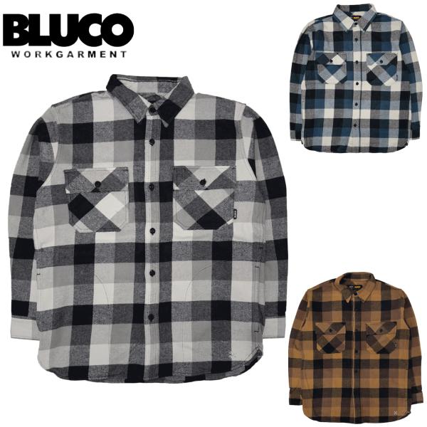 BLUCO ブルコ BUFFALO CHECK FLANNEL SHIRT バッファローチェック ネ...
