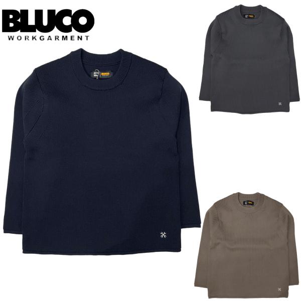 BLUCO ブルコ CREW NECK RIB KNIT SWEATER ニット セーター 155-...