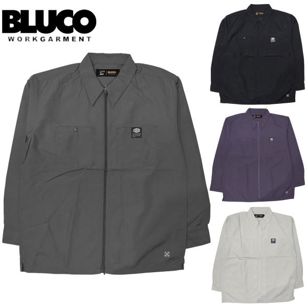 BLUCO ブルコ ナイロンフルジップシャツ 161-11-014