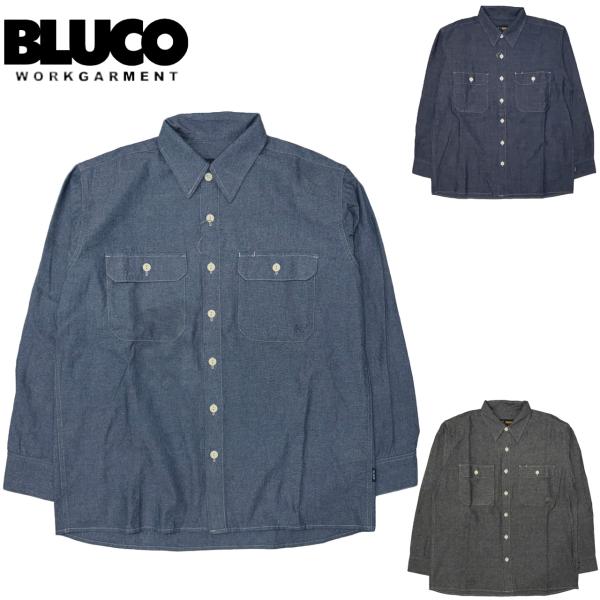 BLUCO ブルコ シャンブレーワークシャツ L/S 161-11-121