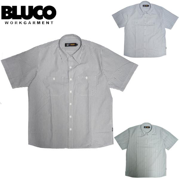 BLUCO ブルコ スタンダードワークシャツ S/S Stripe 163-21-118