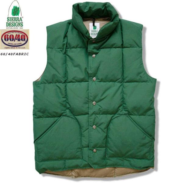 シェラデザインズ ダウンベスト DOWN VEST 7981Green グリーン 60/40 64ク...