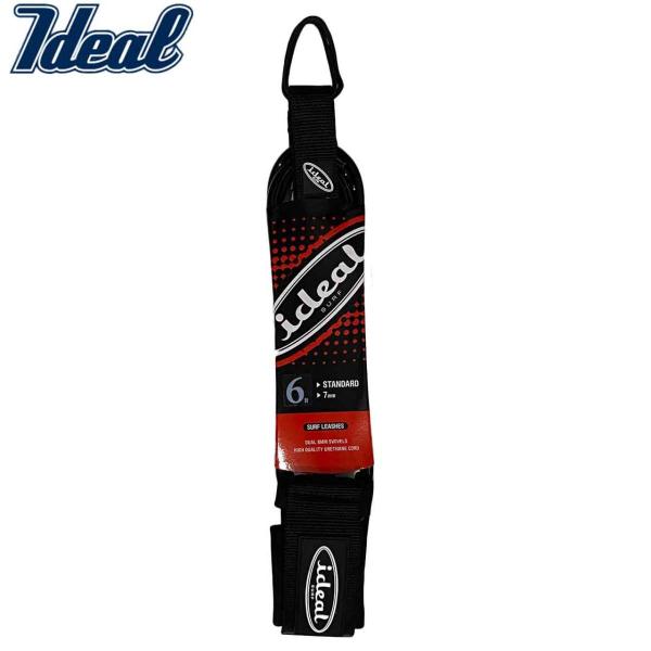 IDEAL アイディール リーシュコード STANDARD 6ft 7mm スタンダード ブラック ...