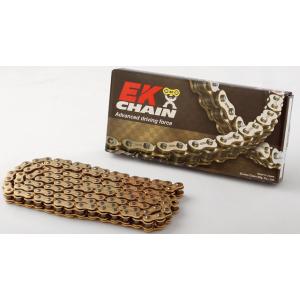 EKチェーン  520ZVX3 (GP&amp;GP)-122L ゴールド＆ゴールド カシメジョイント