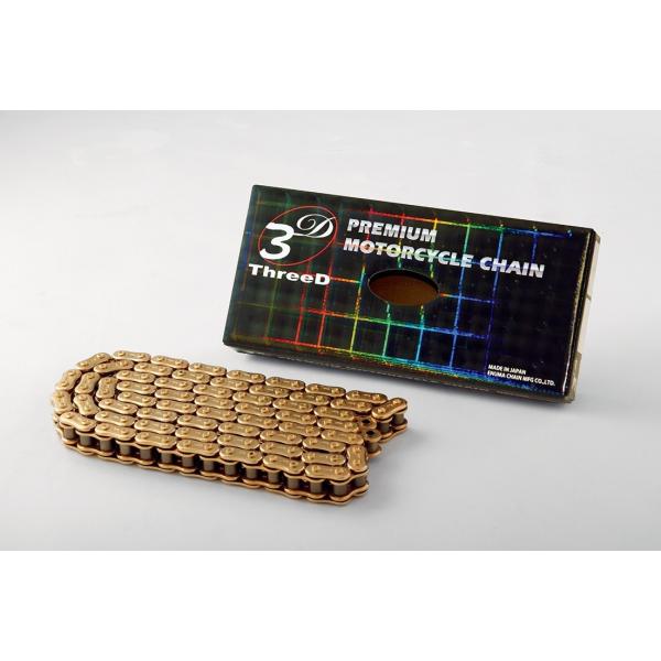 EKチェーン スリード 525SPR/3D(GP)-104L ゴールド カシメジョイント NXリング...