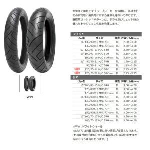 SHINKO（シンコー） 120/70-21 M/C 68V TL (WW) ホワイトウォール