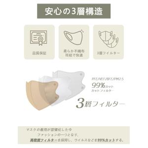 60枚 3Dマスク 冷感マスク 不織布 立体 ...の詳細画像3