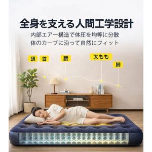 エアーベッド 来客用 シングル 簡易ベッド 折...の詳細画像5